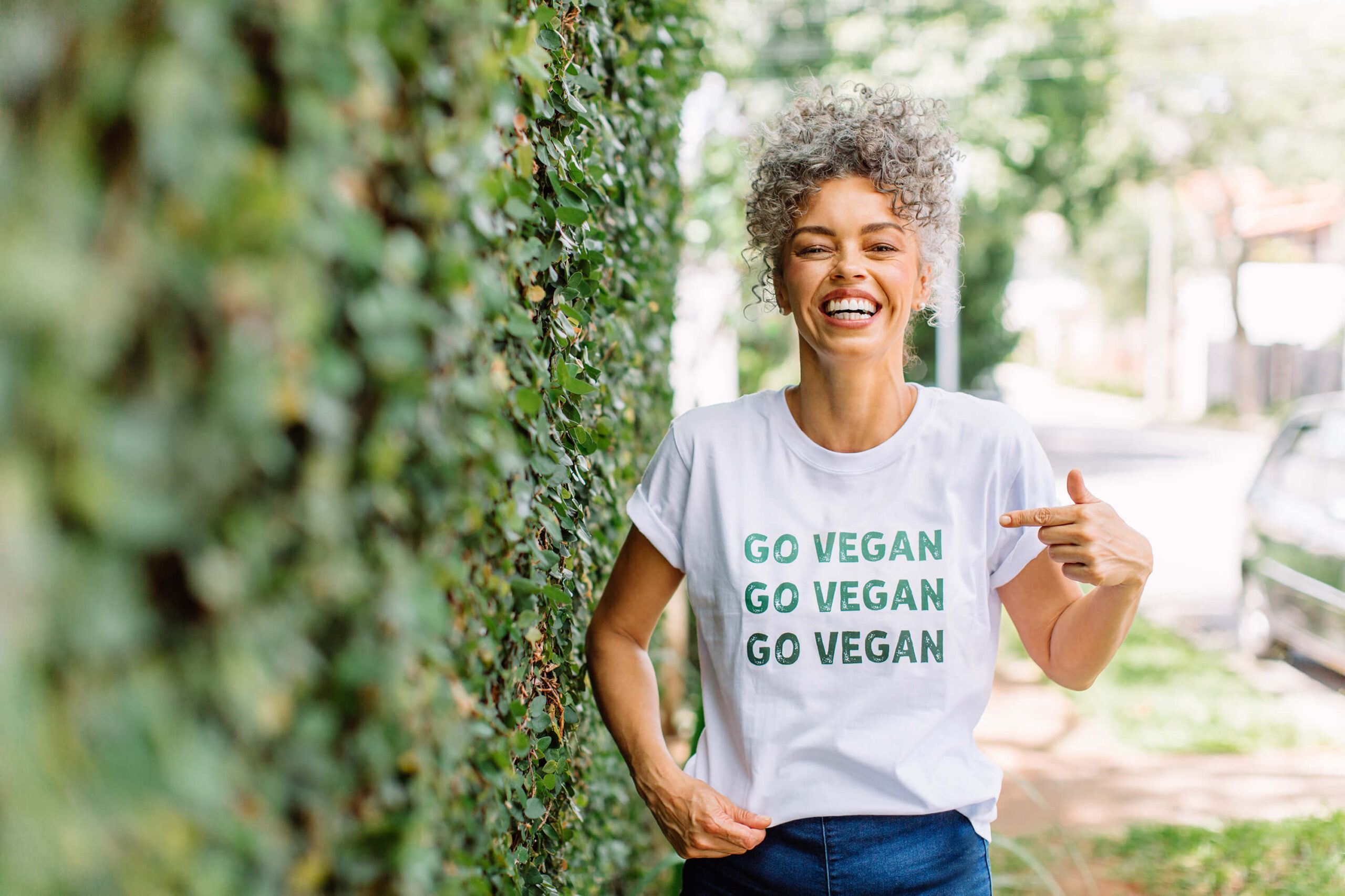 female vegan activist
